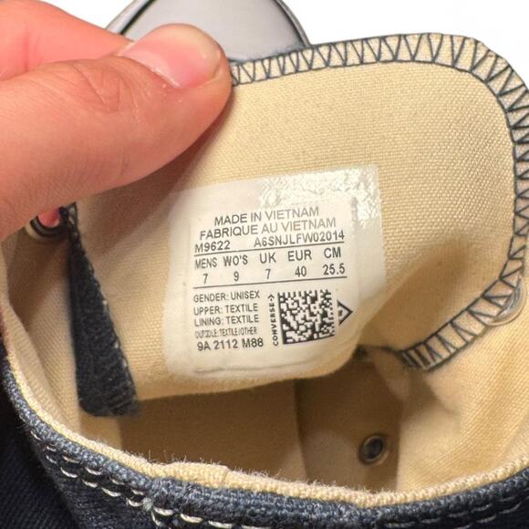 US 7 / W 9 Converse Chuck Taylor All Star Hi – Navy canvas classic - Picture 6 of 8